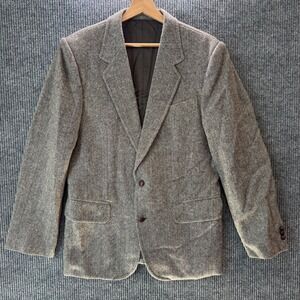 Vintage Herringbone Tweed Blazer Sport Coat Jacket Mens Boston Custom Tailored‎